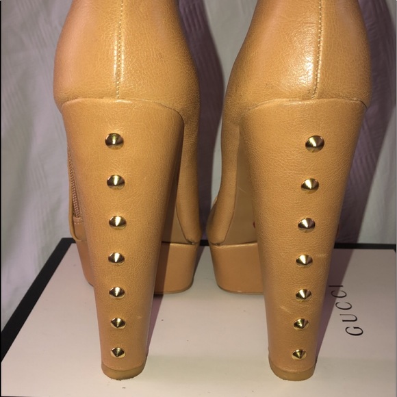 Lulu’s Beige Spiked Ankle Boots, Size 7.5 - Picture 4 of 6